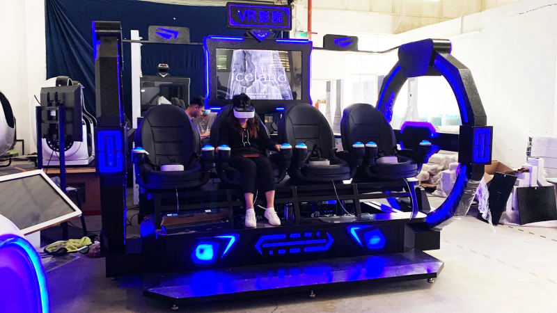 4 players vr roller coaster 9d vr chair cinema