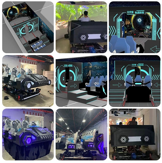 9 seats VR dark spaceship