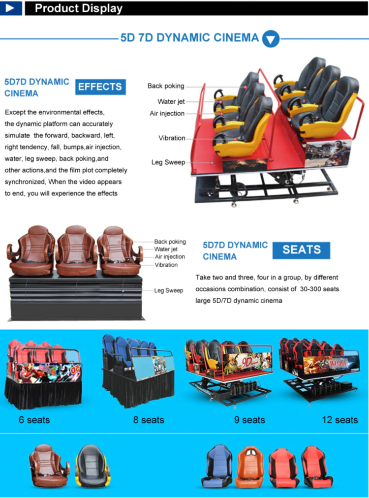 Electric 6 seater 5D cinema